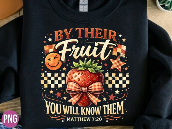 Bible Verse Strawberry Christian T-Shirt Designs