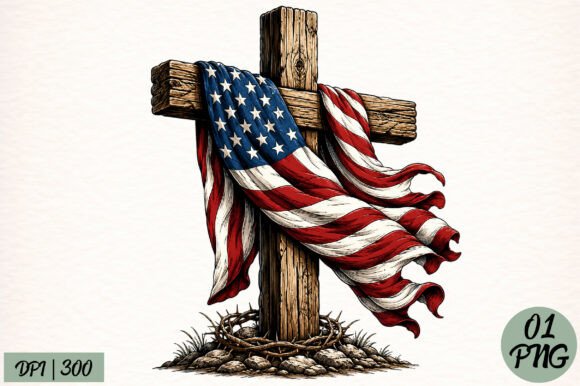 Christian American Sublimation T-Shirt Designs