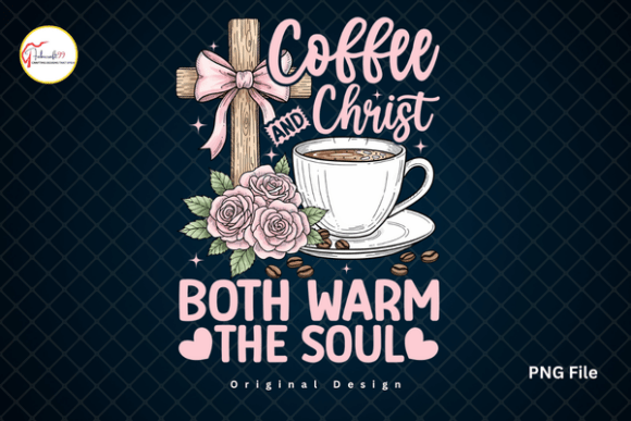Christian Coffee Lover Tshirt Cross PNG