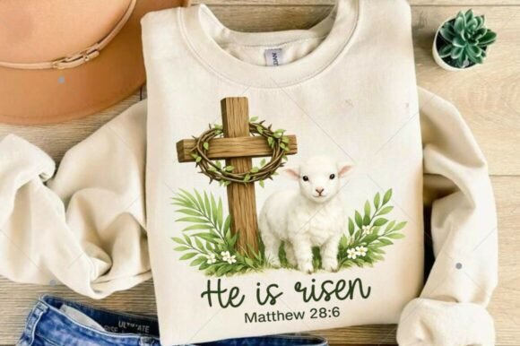 Christian Easter PNG: He is Risen PNG — T-Shirt Designs