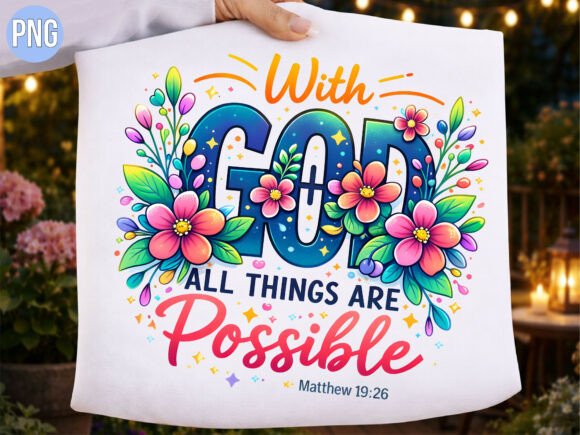 Christian Faith Matthew Bible Verse PNG for T-Shirt Designs