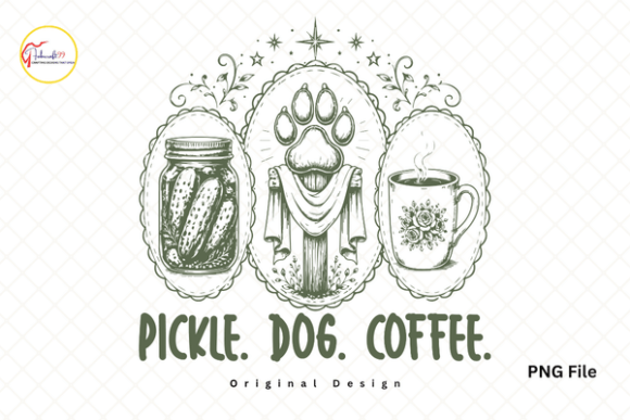Christian Life Pickle Dog Coffee PNG for T-Shirt Designs