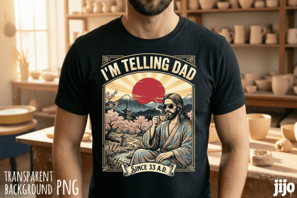 Im Telling Dad Jesus PNG — T-Shirt Designs