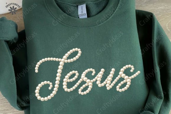Jesus Faux Pearls Faith PNG Christian T-Shirt Designs