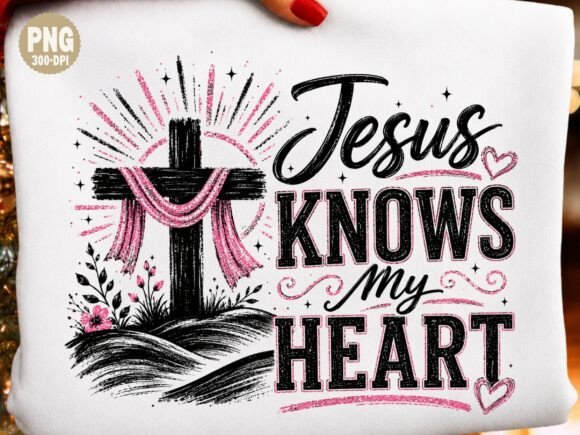Jesus Knows My Heart PNG: T-Shirt Designs for Local Branding