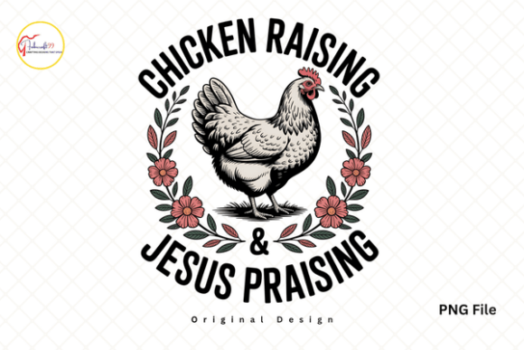 Jesus Praising Christian Chicken PNG — T-Shirt Designs