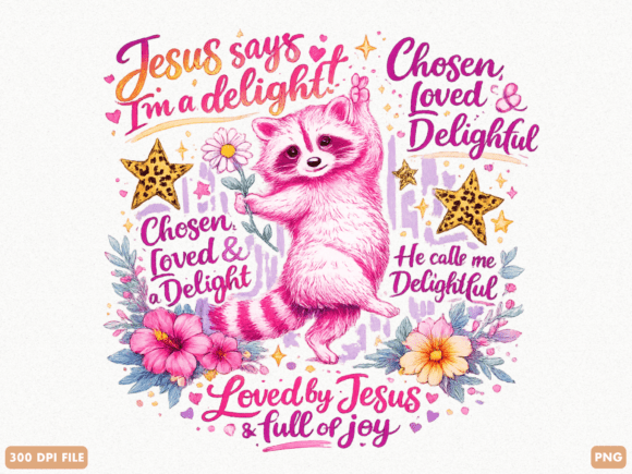 Jesus Says I’m a Delight Christian PNG T-Shirt Designs