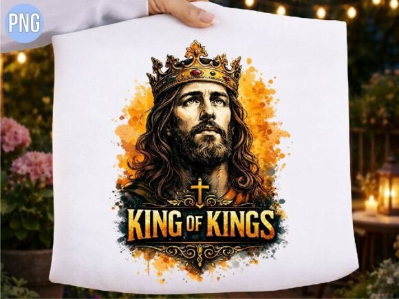 King of Kings Watercolor T-Shirt Designs