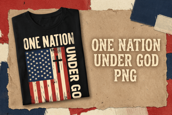 One Nation Under God Patriotic Christian T-Shirt Designs