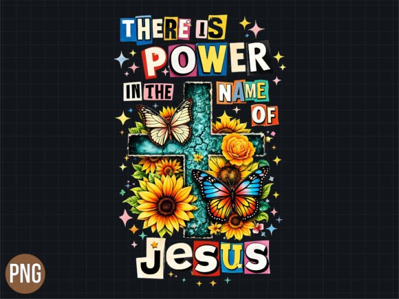 Power in Name of Jesus PNG T-Shirt Designs