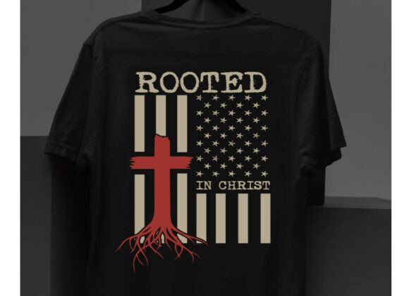 Rooted in Christ T-Shirt, Christian Fait T-Shirt Designs